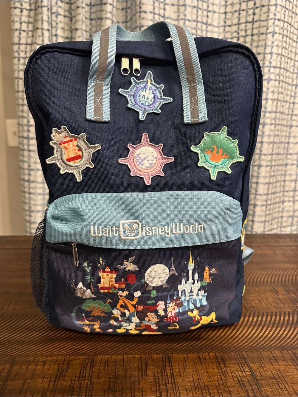 Walt Disney World Navy & Light Blue Patch Backpack